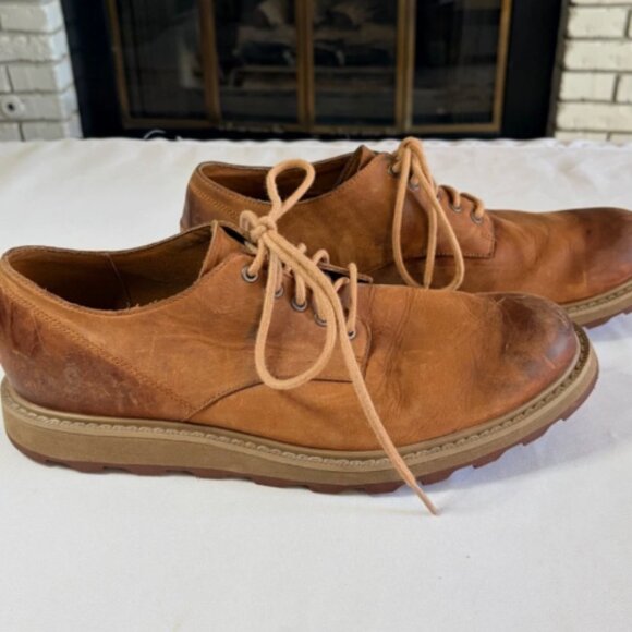 Sorel Distressed Leather lace up Shoes mens 10